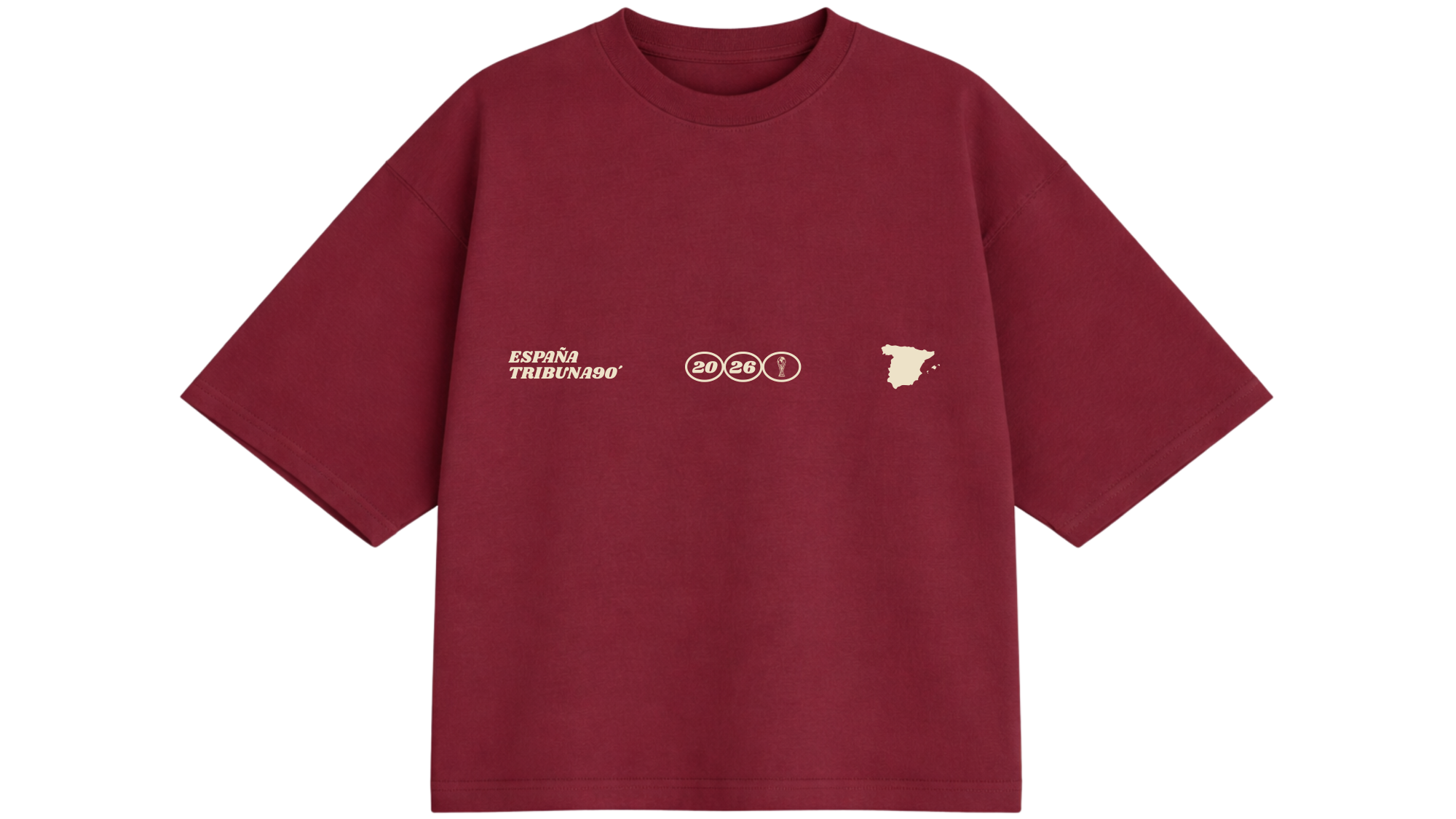 Camiseta "selección española"- Burdeos