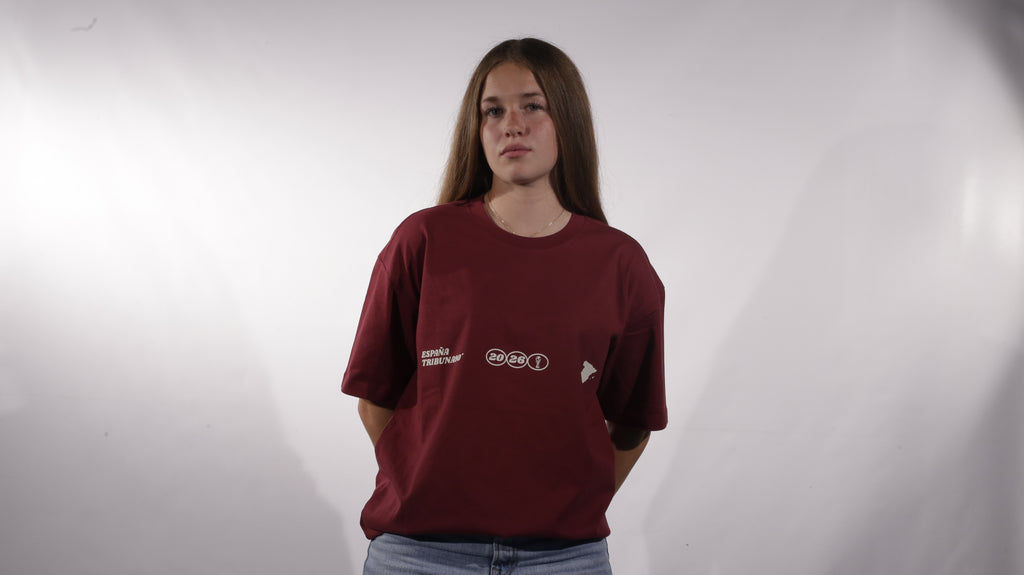 Camiseta "selección española"- Burdeos