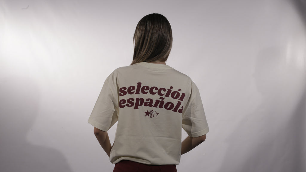 Camiseta "selección española"- Beige